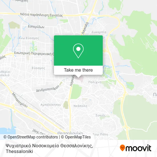 Ψυχιατρικό Νοσοκομείο Θεσσαλονίκης map
