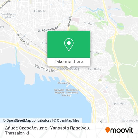 Δήμος Θεσσαλονίκης - Υπηρεσία Πρασίνου map