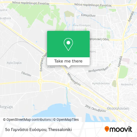 5ο Γυμνάσιο Ευόσμου map