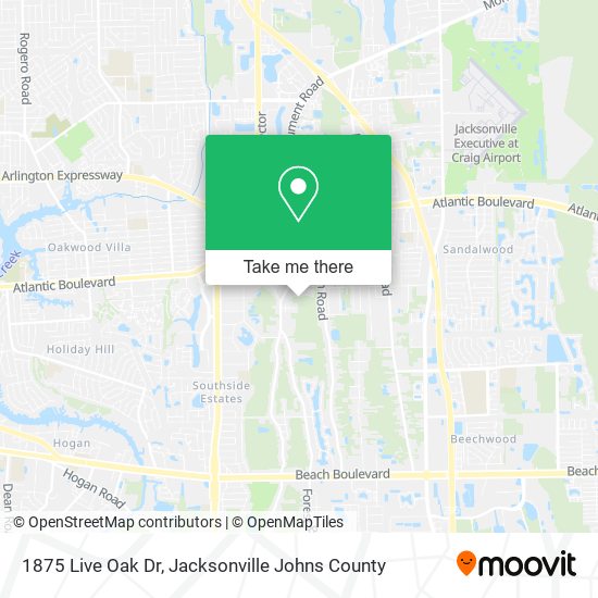 1875 Live Oak Dr map
