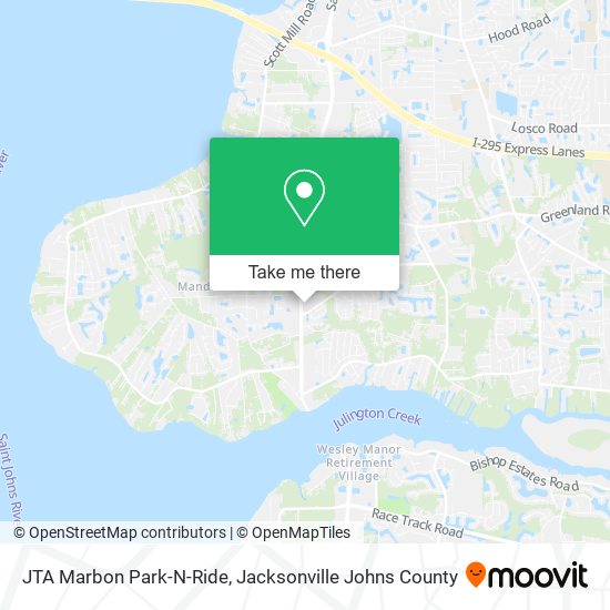 JTA Marbon Park-N-Ride map