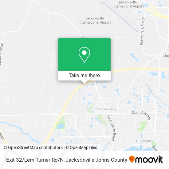 Exit 32/Lem Turner Rd/N map