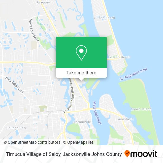 Timucua Village of Seloy map