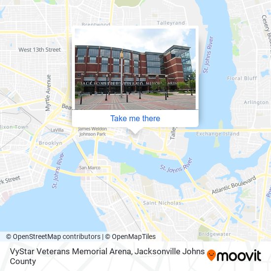 VyStar Veterans Memorial Arena map