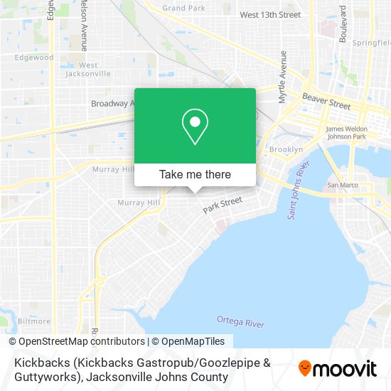 Mapa de Kickbacks (Kickbacks Gastropub / Goozlepipe & Guttyworks)