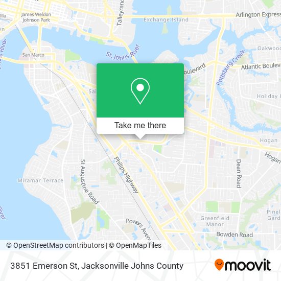 3851 Emerson St map