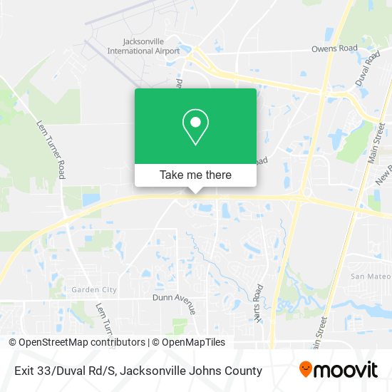 Exit 33/Duval Rd/S map