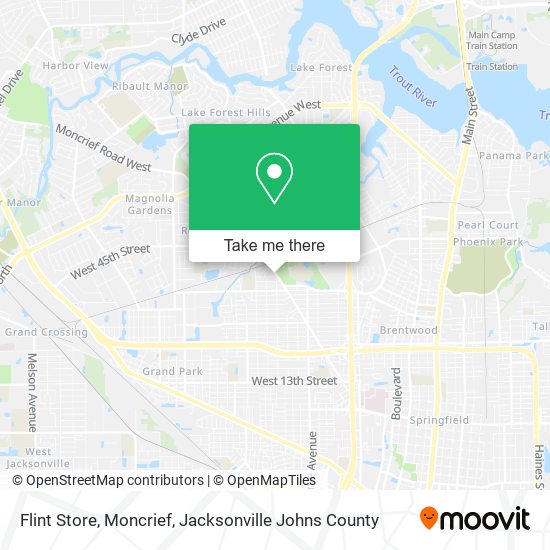 Mapa de Flint Store, Moncrief