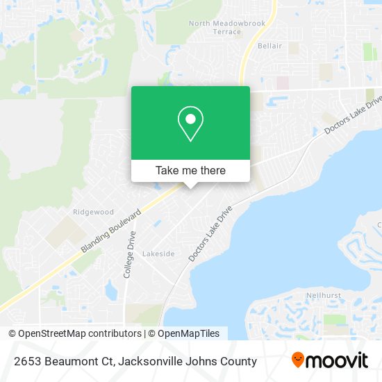 Mapa de 2653 Beaumont Ct
