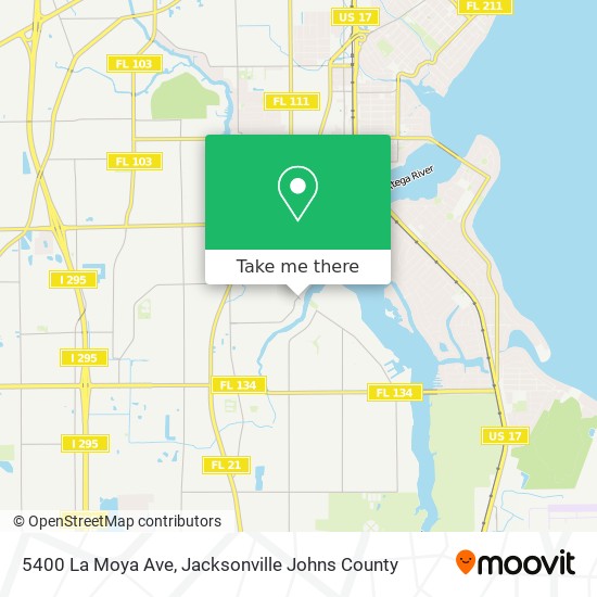 Mapa de 5400 La Moya Ave