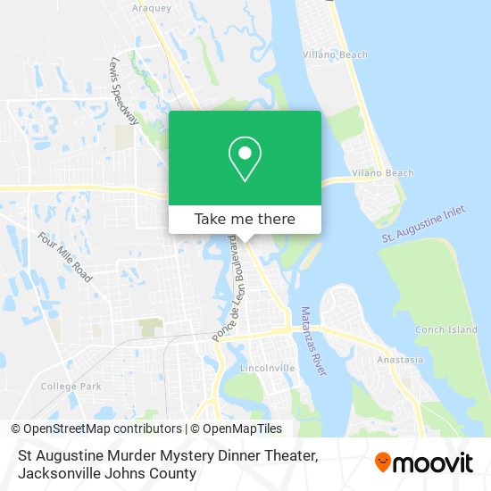 St Augustine Murder Mystery Dinner Theater map