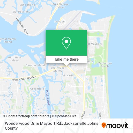 Mapa de Wonderwood Dr. & Mayport Rd.