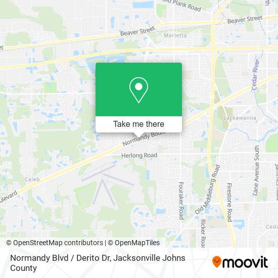 Normandy Blvd / Derito Dr map