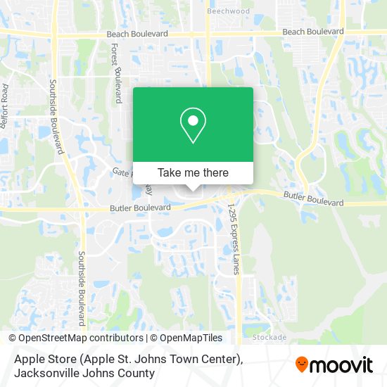 Mapa de Apple Store (Apple St. Johns Town Center)