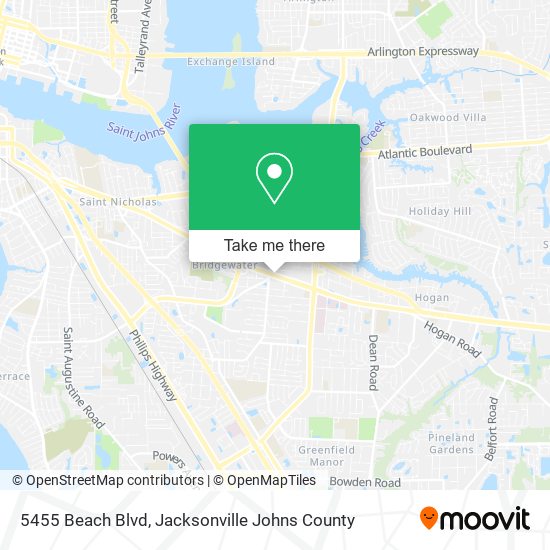 5455 Beach Blvd map
