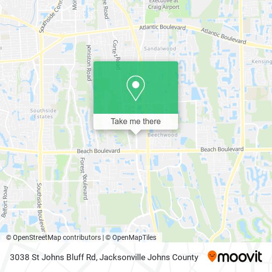 Mapa de 3038 St Johns Bluff Rd