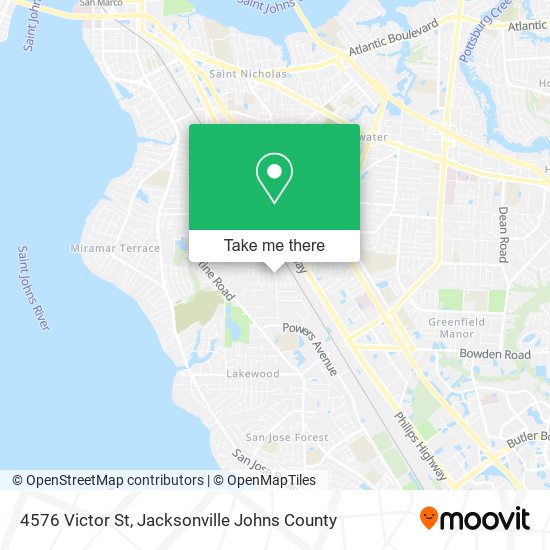 4576 Victor St map