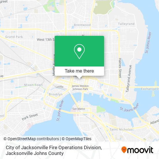 City of Jacksonville Fire Operations Division map