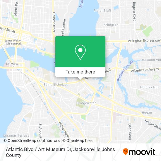 Atlantic Blvd / Art Museum Dr map