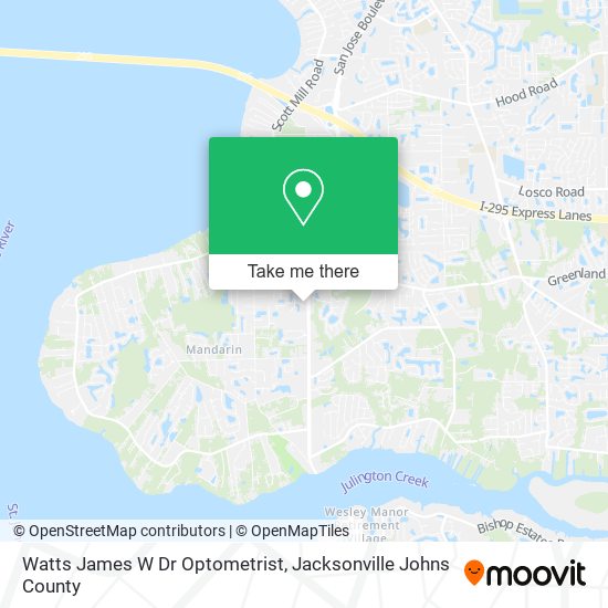 Watts James W Dr Optometrist map