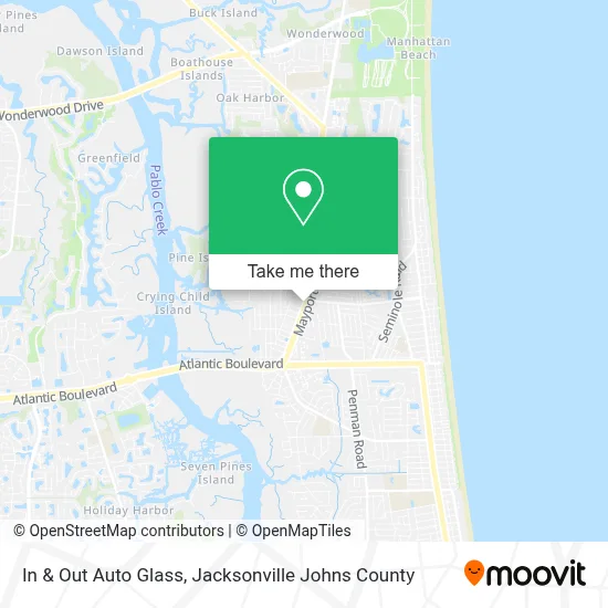 In & Out Auto Glass map