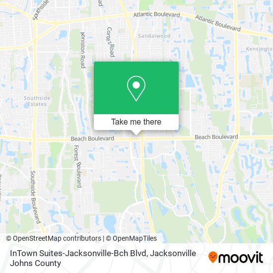 InTown Suites-Jacksonville-Bch Blvd map