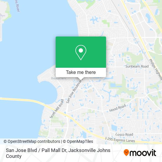 San Jose Blvd / Pall Mall Dr map