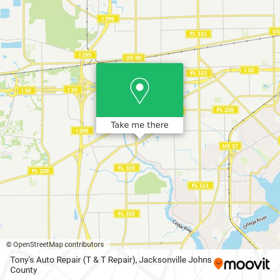 Tony's Auto Repair (T & T Repair) map