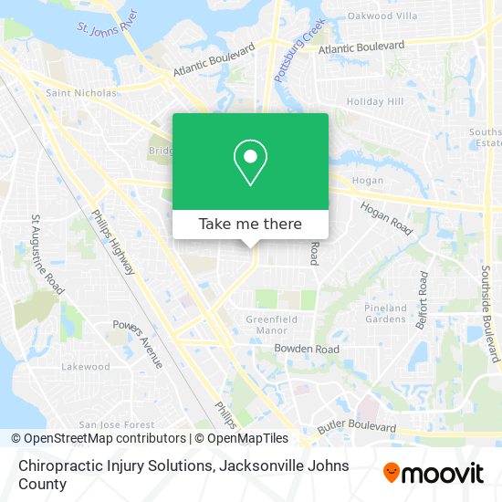 Chiropractic Injury Solutions map