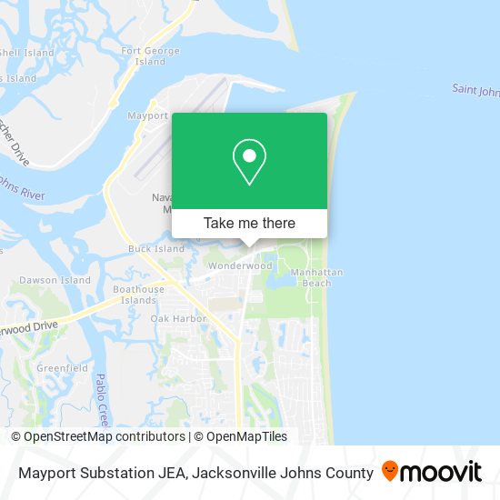 Mayport Substation JEA map