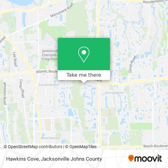 Hawkins Cove map