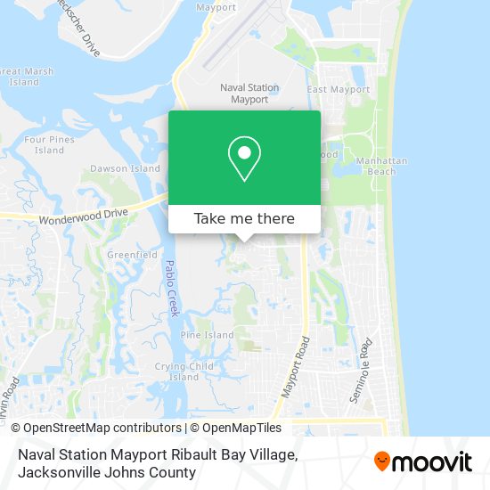 Mapa de Naval Station Mayport Ribault Bay Village