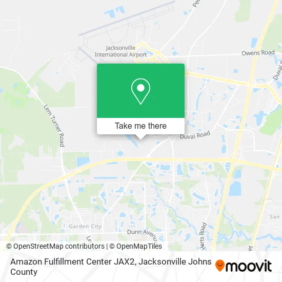 Amazon Fulfillment Center JAX2 map