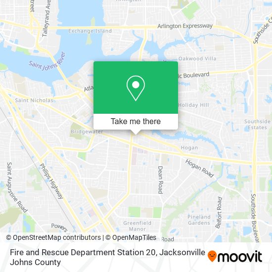 Fire and Rescue Department Station 20 map