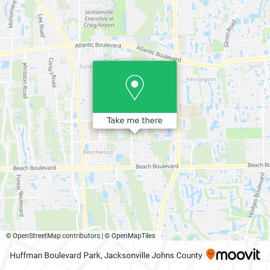 Huffman Boulevard Park map