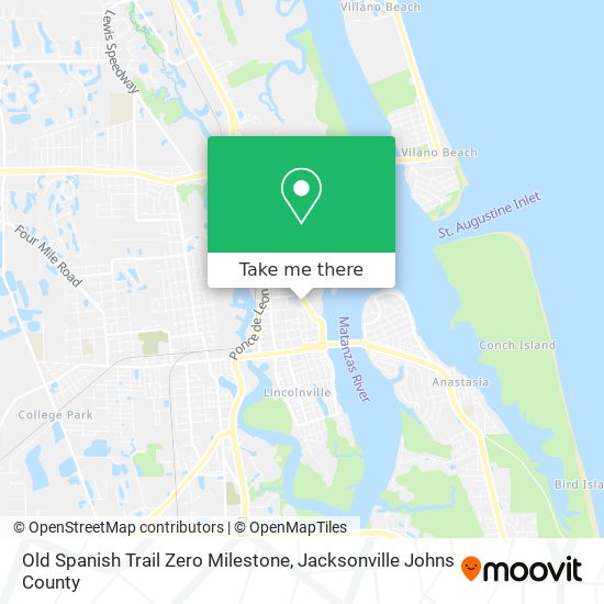 Old Spanish Trail Zero Milestone map