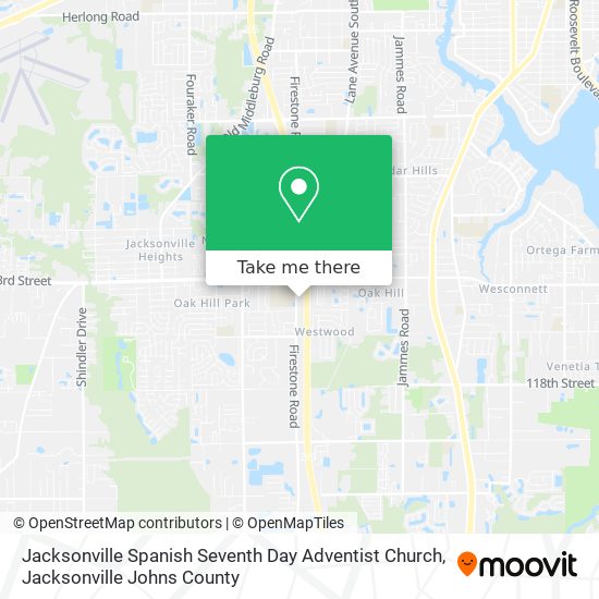 Jacksonville Spanish Seventh Day Adventist Church map