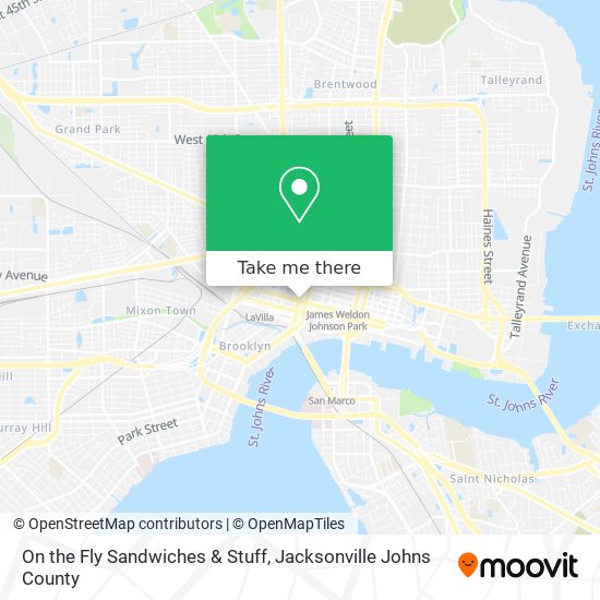 Mapa de On the Fly Sandwiches & Stuff