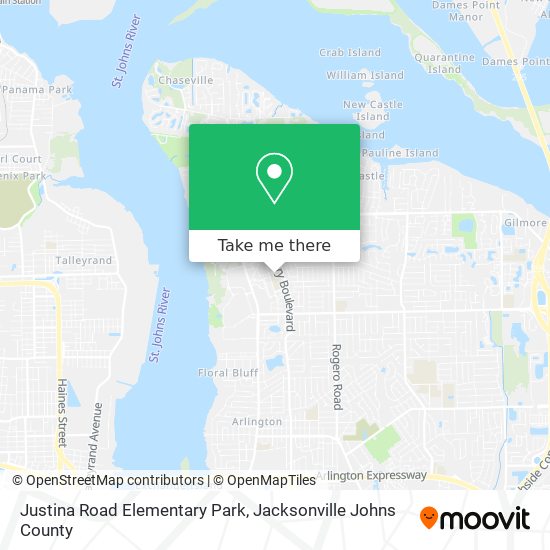 Justina Road Elementary Park map