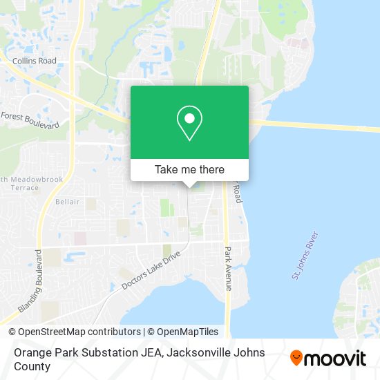 Orange Park Substation JEA map