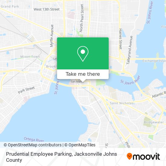 Mapa de Prudential Employee Parking