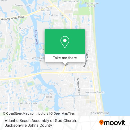 Atlantic Beach Assembly of God Church map