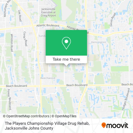 The Players Championship Village Drug Rehab map