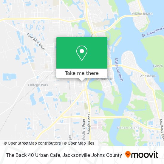 The Back 40 Urban Cafe map