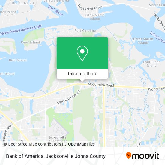 Bank of America map