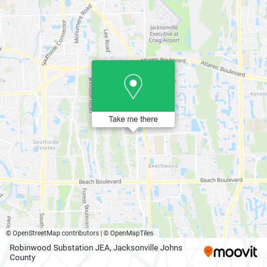 Robinwood Substation JEA map