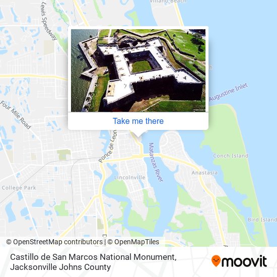 Castillo de San Marcos National Monument map
