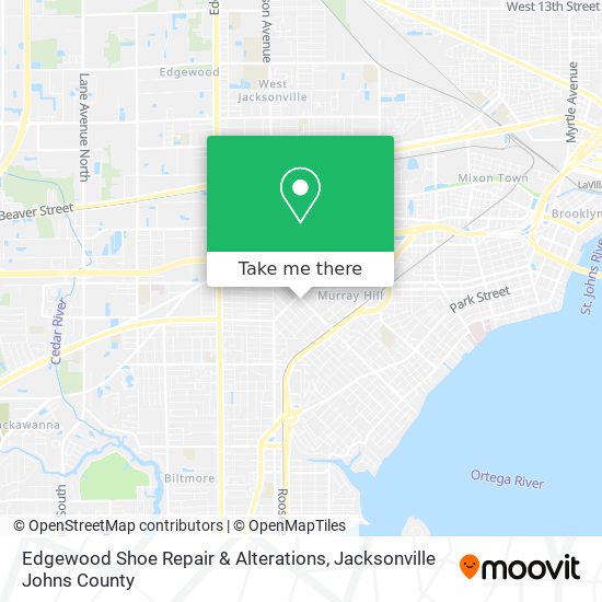Edgewood Shoe Repair & Alterations map