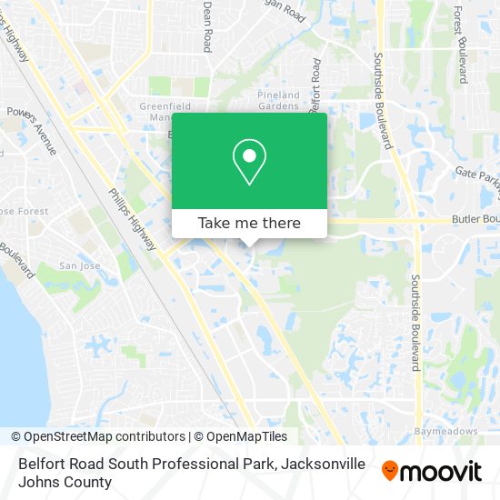 Belfort Road South Professional Park map