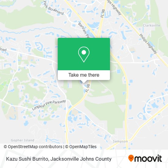 Mapa de Kazu Sushi Burrito